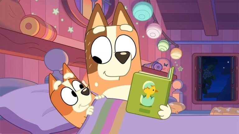 Still from Bluey episode Sleepytime