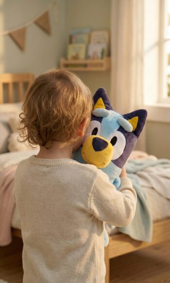 Bluey Plush (45 CM) bedtime hug lifestyle