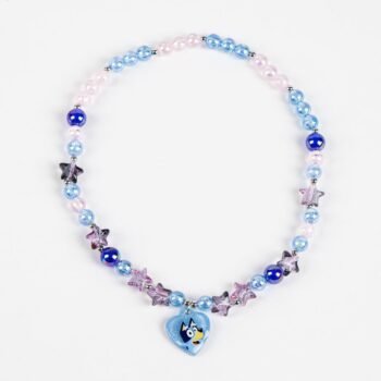 Bluey beaded necklace heart full