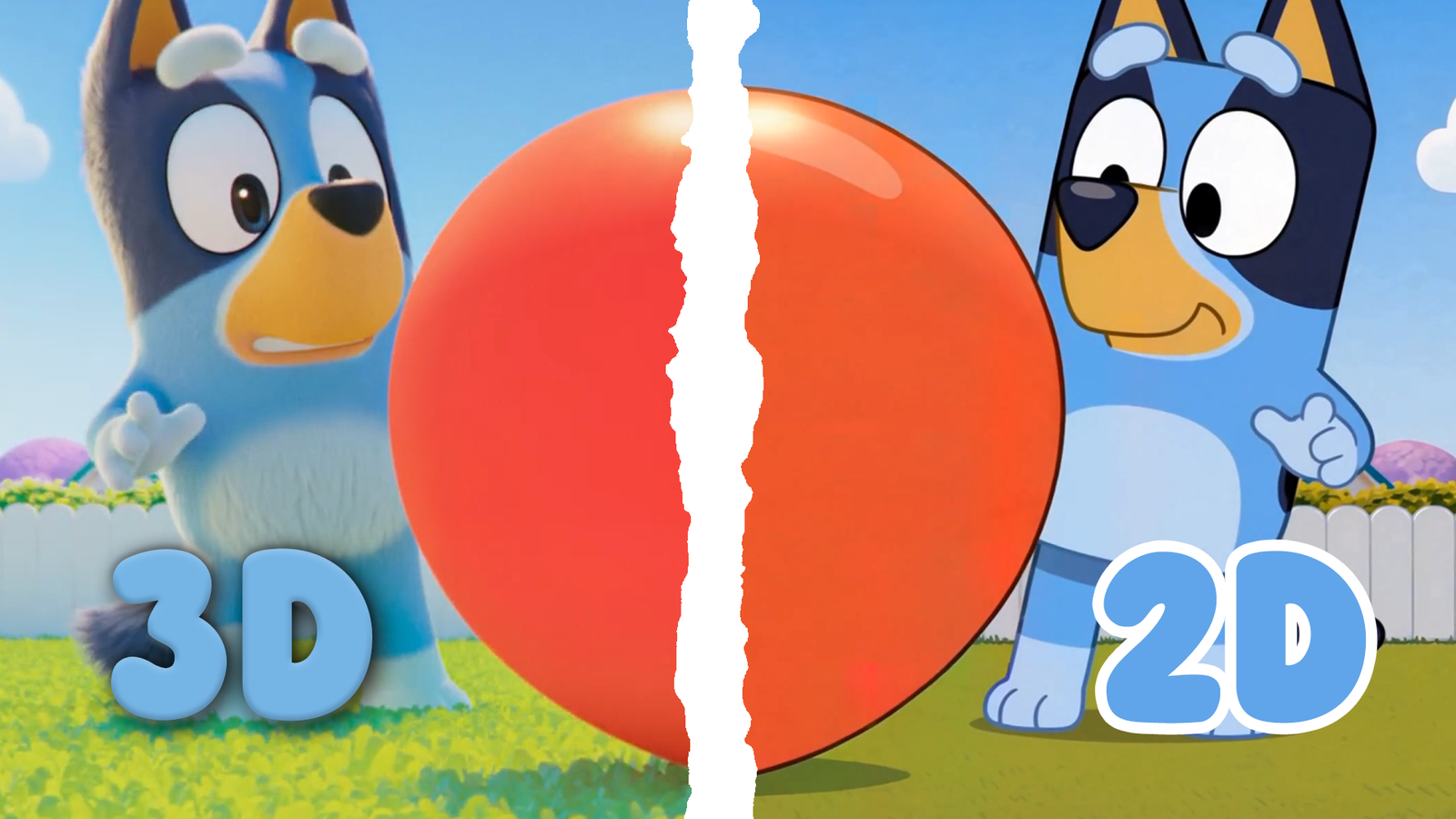 3D vs 2D Bluey movie trailer